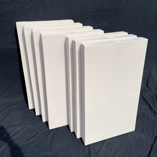 Set van 4 baswandpanelen (100×60×11 cm) en 3 plafondpanelen (100×60×9 cm) met bevestigingsmateriaal, in de kleur beige