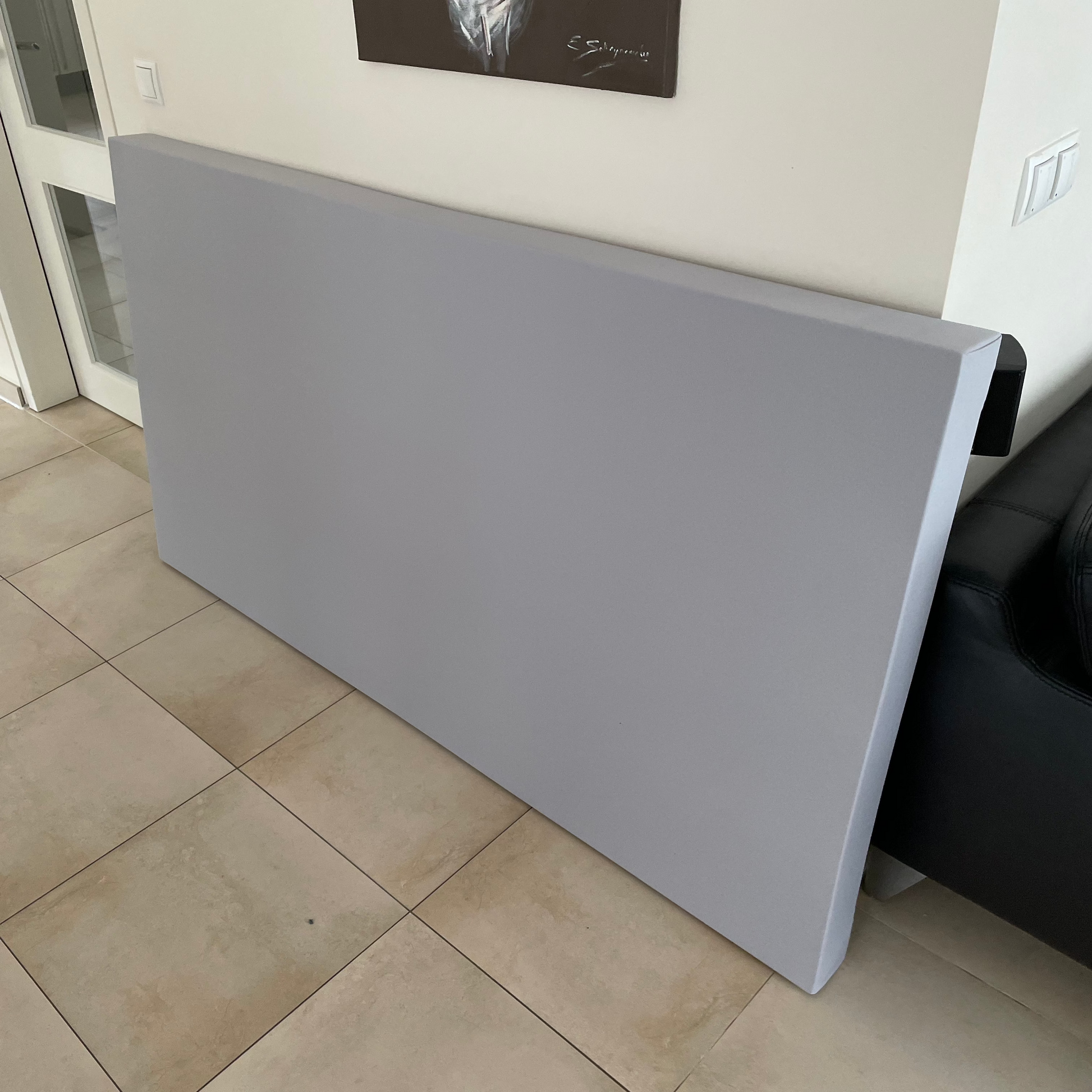 Akoestisch paneel 180x100cm, kleur grijs